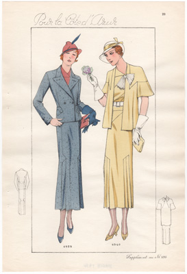 chic parisien fashion illustration 1934